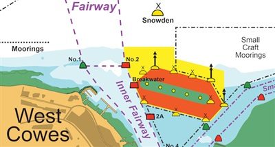 Final phase of Cowes Breakwater construction